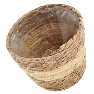 Yardenfun Panier De Fleurs Cache-Pot D&eacute;coratif Panier De Plantes &agrave; Tisser Panier De Jardini&egrave;re en Jonc De Mer Porte-Pot en Osier Panier en Jonc De Mer Rotin Plastique Arrangement De Fleurs (Wope, neuf)