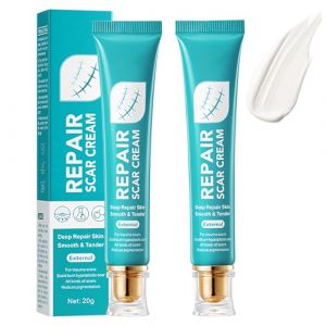 2 Pièces Creme Cicatrisante, Crème Anti-Cicatrices, Réparation Rapide des Nouvelles Cicatrices Anciennes, Crème Réparatrice de la Peau pour Visage et Corps Cicatrices d'acné, Brûlures, Vergetures (MUIEFE DIRECT, neuf)
