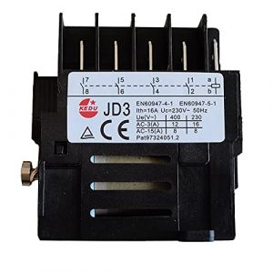 Relais &eacute;lectromagn&eacute;tique KEDU, relais &eacute;lectrom&eacute;canique avec fonction de protection contre les pannes de courant et les sous-tensions, 16A 230V JD3 (JD3-10Pins-230V) (Kedu Electric, neuf)
