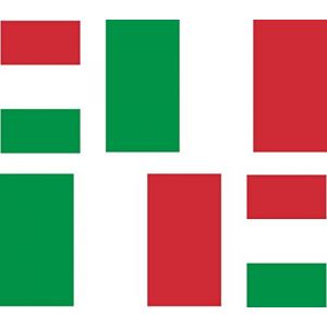 Akachafactory 4 x Autocollant Sticker Voiture Moto Valise pc Portable Drapeau Italie Italien (Akachafactory, neuf)