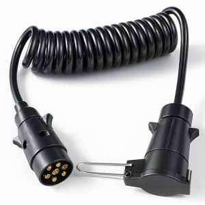 GWAEPU C&acirc;ble de rallonge 7 broches pour remorque Adaptateur : 2,5 m Faisceau de c&acirc;bles 7 broches 12 V Rallonge de c&acirc;ble pour remorque Camion RV Caravane Caravane Camping-car Tracteur (Hengtai-store, neuf)