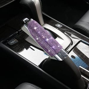 Housse de frein &agrave; main pour voiture - D&eacute;coration de luxe - Bling Bling strass - Diamant - Cristal universel - Poign&eacute;es de frein &agrave; main - Int&eacute;rieur de voiture - Accessoires pour femmes et filles - Rose (Ruiyifeng, neuf)