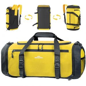 ZIOISNM Sac de Sport Homme, Sac de Voyage Homme 42L avec Compartiment Chaussures, Compartiment pour Articles Humides et Isolation Thermique, Sacs a Dos Voyage pour Gym, Camping (Jaune) (ziosinm, neuf)