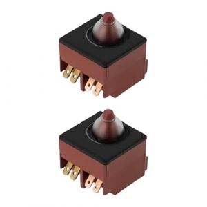 Create idea Lot de 2 interrupteurs de meuleuse d'angle de rechange compatibles avec Makita 9553NB 9554 9555 9557HN 9557HB 9558NB PJ7000 GA4530, Bouton Poussoir ON-OFF Rouge (Create Idea, neuf)