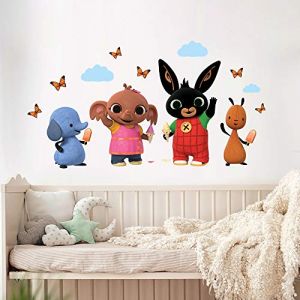 kina - B_R0007 Autocollants Muraux Bébé écologiques et hypoallergéniques Effet Tissu doux repositionnable Bing Cartoon Flop Pando Sula Décoration Papier Peint adhésif Chambre d'enfant (AdesiviMurali, neuf)
