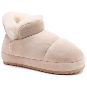 ONCAI Femmes Pantoufles Maison Pantoufles pour Femme Pantoufles Bottes pour Femmes Dames Hiver Flou Chaud Bottillon Int&eacute;rieur Ext&eacute;rieur Beige Taille 35 (ONCAI HZTH, neuf)