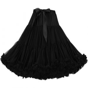 FOLOBE Adulte Luxueux en Mousseline de Soie en Mousseline Tulle Jupe Tutu Femmes de Tutu Costume Petticoat Danse de Ballet Multicouche Jupe Bouffante, Noir, L (FOLOBE-Zhang, neuf)