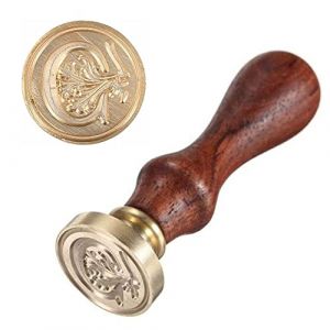 Anawakia Tampon &agrave; Sceau Style Vintage - Ensemble de Sceau en Cire A-Z avec Manche en Bois - Cachet D&eacute;coratif pour Lettres - 26 Lettres DIY Tampon en Bois et Cire (C) (Anawakia, neuf)