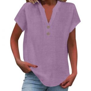 Commandes en Cours Solde Tee Shirt Femme Sport Ample Vetements Femmes Chics Veste De Cuisine Tunique Africaine Mariniere T Marine Blouse Dentelle Manches Courtes Viscose Satin Blanc Taille S Lin (Uwdiohq, neuf)