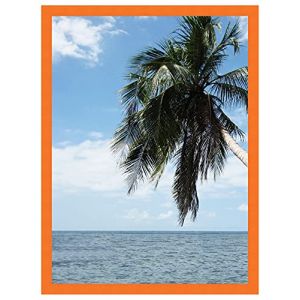Cadre Photo sur Mesure 46x61 cm ou 61 x 46 cm Cadres Orange, 3 cm de Largeur (RK Cadres, neuf)