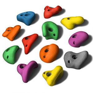 ALPIDEX 12 Prises d'escalade L | Pierres Escalade | Taille L | Diff&eacute;rentes Contre-D&eacute;pouilles, Formes, Couleurs | Set Prises d'escalade | Poign&eacute;es Escalade - Couleur:Couleur m&eacute;lang&eacute;e (BB Sport, neuf)