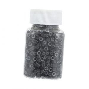 NOLITOY 1000Pcs Anneau D'Extension De Cheveux Extensions De Rangée De Perles Extensions Extension De Cheveux Perles Décor De Cheveux Extension De Cheveux Bricolage Anneaux Boucles (M.Meteorite, neuf)