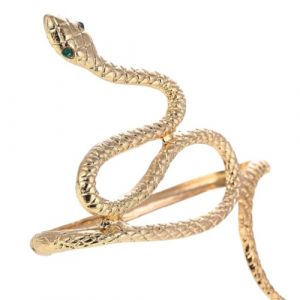 ifundom Bracelet de Bras Serpent en M&eacute;tal Dor&eacute; Manchette Serpent Rigide Ajustable Bijou de Bras pour Femmes Accessoire pour Occasions Sp&eacute;ciales (Ahern Li, neuf)