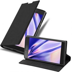 cadorabo Coque pour Sony Xperia L1 en Noir Nuit - Housse Protection avec Fermoire Magn&eacute;tique, Stand Horizontal et Fente Carte - Portefeuille Etui Poche Folio Case Cover (cadorabo-shop, neuf)