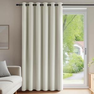 Deconovo Rideaux Occultants Isolant Thermique Anti Froid, 200X280 CM (Largeur X Hauteur), Rideaux pour Salon et Chambre, Design Moderne &agrave; Oeillets, Beige, 1Pi&egrave;ces (Deconovo-Home, neuf)