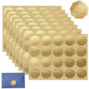 Yoezuo 160pcs Autocollants de Sceaux, Étiquettes de Sceaux de Relief Auto-Adhésives, Autocollants de Motif de Fleur pour Invitation de Mariage Cartes de Voeux (WenChenqi Store, neuf)