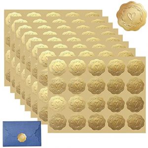 Yoezuo 160pcs Autocollants de Sceaux, Étiquettes de Sceaux de Relief Auto-Adhésives, Autocollants de Motif de Fleur pour Invitation de Mariage Cartes de Voeux (ZHANGBEIBEI LTD, neuf)