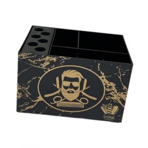 Support de rangement pour ciseaux de coiffeur pour outils de salon – Boîte de rangement pour ciseaux de barbier noir et doré pour accessoires de coiffure (sporfull, neuf)
