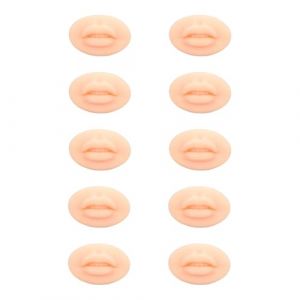 Taidda Lèvres D'entraînement en Silicone 3D Fausses Lèvres pour la Formation de Brodeuse Novice avec Forme de Dents pour L'affichage et L'enseignement du Modèle, 10 Pièces en Silicone Souples et (Nialye, neuf)