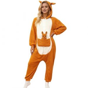 G&eacute;n&eacute;rique Combinaison Pyjama Femme Homme Pyjamas Baggy Cosplay Costume Adulte avec Animaux Mignons Pyjama Pilou Pilou Femme Chaud et Doux &agrave; Poches pour Carnaval Noel Jour de l'An (taskNs, neuf)