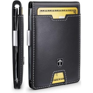 TRAVANDO Portefeuille Homme avec Pince à Billets „Dubai“ Etui RFID Blocage Contre Piratage Bancaire - Mince Porte-Monnaie avec Clip en Métal - Porte-Carte de Crédit Sécurisé - Porte-Cartes (InterGoods DE, neuf)