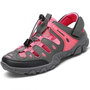 SAGUARO Sandales de Randonn&eacute;e pour Femme Respirantes Confortables &Eacute;t&eacute; Outdoor Sport Sandales &agrave; Bout Ferm&eacute; Sandales de Trekking Rose 39 EU (Selegant, neuf)