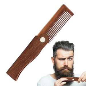 Peigne à barbe - Peigne à barbe en bois pour hommes - Peigne à barbe antistatique pour barbe | Brosse à barbe en bois naturel de qualité supérieure, outil de toilettage pour hommes, peigne (binratolre, neuf)