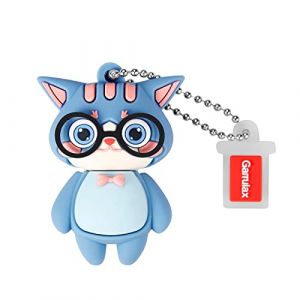 Garrulax Cl&eacute; USB, 32 Go, en silicone &eacute;tanche, USB2.0, haute vitesse, cl&eacute;s USB, stylo de stockage, stylo lecteur, U Disk (chat bleu) (Garrulax, neuf)
