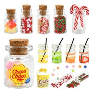 Ensemble de Nourriture Miniature pour Poupée, Miniature Nourriture Accessoires, Accessoires de Cuisine Kit de Nourriture et de Vaisselle, pour Maison de Poupée Miniature Décoration (tangyigroup, neuf)