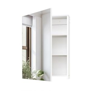 CHOEZON Armoire de Toilette de 45 x 60 cm, Meuble Murale &agrave; Miroir de Salle de Bain, Armoire &agrave; Pharmacie, Rangement Suspendu, Panneaux r&eacute;glables, Blanc (CHUANGJIAN DIRECT, neuf)