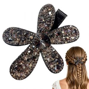 Barrette &agrave; cheveux en strass - &Eacute;pingle &agrave; cheveux scintillante en strass 3D - &Eacute;pingle &agrave; cheveux scintillante pour femmes et filles - Pour mariage, r&eacute;union, formule (arotperar, neuf)