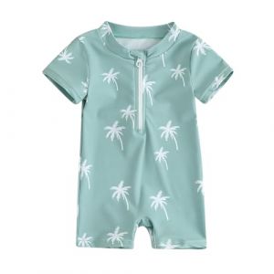 HodJIU Maillot de Bain Bébé Garçon Anti-UV Imprimé Dinosaure à Manches Courtes Costume de Bain Piscine Plage Surf (Bleu, 3-6 Months) (Haikouxunchuanhandianzishangwuyouxiangongsi, neuf)