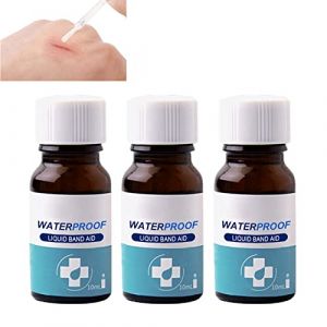 Pansement liquide 10 ml, pansement gel imperméable, respirant, séchage rapide, formation de film rapide, protection des plaies, coupures mineures et égratignures de la peau (Kbsin212, neuf)