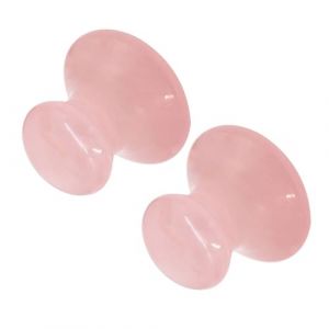 CALLARON 2pièces Outils De Massage Cristal Naturel Pour Visage Planche De Gua Sha Et Bâtons De Massage Champignon Rose Relaxation (Raindrops On Roof, neuf)