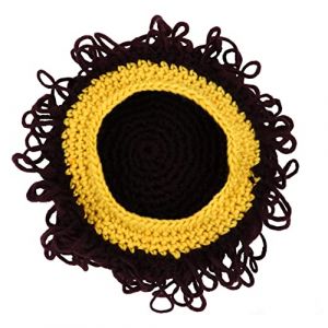 Holibanna 1pièce Chapeau Tricoté Pour Garçon Fille Avec Cheveux De Poupée Accessoire De Photographie Hiver Costume De Carnaval Fête Pour Garçon Fille (Qiysangi, neuf)