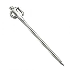 Piquet d'attache pour Chien,Clous de Camp Pivotants a 360 ° en Acier Inoxydable,11.8 Pouces,pour Animaux de Compagnie,Extérieur,Camping,Cour,Plage (AILOVA, neuf)