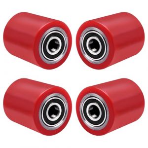 Lot de 4 roulettes en polyuréthane 80 x 100 mm, axe 20 mm avec chariot élévateur, roulettes de chariot élévateur, roulettes de rechange pour transpalette, charge maximale 700 kg (DEYINENGLTD, neuf)