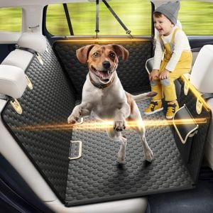 Extension de si&egrave;ge arri&egrave;re pour chiens, support de tiges en PVC et housse de si&egrave;ge de voiture &agrave; fond rigide pour chiens, housse de si&egrave;ge de voiture robuste pour si&egrave;ge arri&egrave;re, hamac pour chien, lit (INNOVATOR GLOBAL, neuf)