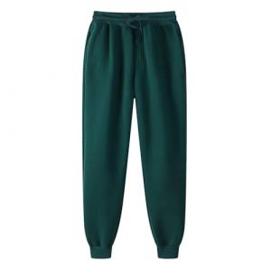 Pantalon de Jogging Femme Sweatpants Taille &Eacute;lastiqu&eacute; avec Poches Pantalons de Surv&ecirc;tement Mode Sport Uni Sarouel Jogging Pantalon Workout Training Chaud Pants Automne Hiver 2025 Vert S (V&ecirc;tements Mode pour 2025, neuf)