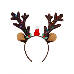 Serre-T&ecirc;te De No&euml;l,Accessoire pour la T&ecirc;te Confortable,Bandeaux de No&euml;l pour les Femmes - pour Mariage Camping Pique-nique Barbecue F&ecirc;te d'Arri&egrave;re-Cour Rassemblement D&icirc;ner Estrade (view-up, neuf)