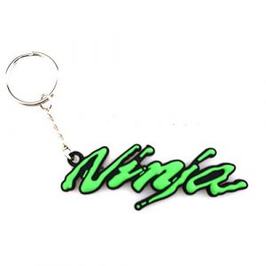 Hirondelle Bleue® Porte Clé en Silicone Moto Motard 'Ninja' compatible avec Kawasaki,expédié depuis la France (Hirondelle.bleue.discount, neuf)