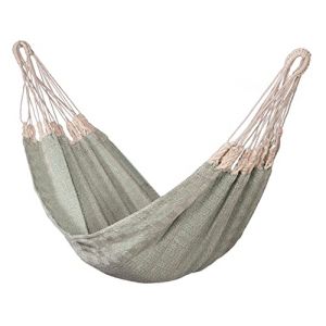 Tropilex Hamac Classique de Jardin | Hamac Suspendu B&eacute;b&eacute; Voyage Exterieur Int&eacute;rieur | Fabriqu&eacute; &agrave; la Main | Toile en Coton Deux Vert Naturel Capacit&eacute; 30 kg (Tropilex, neuf)