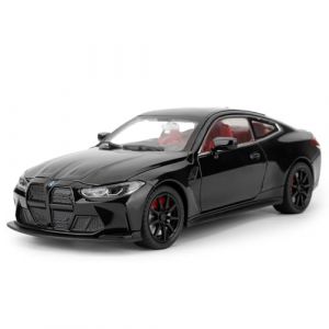 TGRCM-CZ Modèle de voiture BMW M4 1/24 en alliage de zinc avec son et lumière pour collectionneurs et enfants de 3 ans et plus (noir) (Tigercarmodel, neuf)