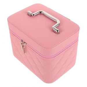 Hemobllo Trousse de Maquillage Voyage Capacité Malette Cosmétique avec Poignée Organisateur Pratique pour Produits de Beauté pour Voyage et Usage (pattobold, neuf)