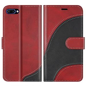 BoxTii Coque pour Huawei Honor 10, Portefeuille Etui en Cuir PU, Magn&eacute;tique Protection Housse Coque pour Huawei Honor 10, Rouge (BoxTii, neuf)