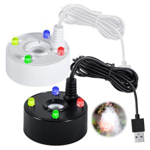BORDEAG 2 Pi&egrave;ces Brumisateur &Agrave; Ultrasons, 5 V Mini Machine &Agrave; Brouillard, Fontaine d'eau &Eacute;tang Brouillard Machine, Brumisateur USB pour Fontaine, &Eacute;tang, Aquarium, Jardin, Nombreux (ShopHop Business, neuf)