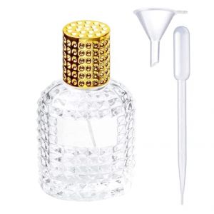Ysimple Vaporisateur Parfum Vide Forme D'Ananas 50ml,Flacons de Parfum Rechargeables Forme D'Ananas avec 1 Entonnoir et 1 Compte-Gouttes,pour Cadeau Voyage Maison(Or) (yuefuq, neuf)