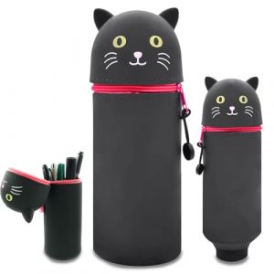 2 en 1 Trousse Ecole, Souple Silicone L'&eacute;cole Trousse, Fermeture Eclair Porte Plume, Trousse &agrave; Crayons Animal en Silicone, Silicone Souple Porte Plume, Pour Gar&ccedil;ons, Filles, Etudiants, Adolescent (YuLing-EU, neuf)