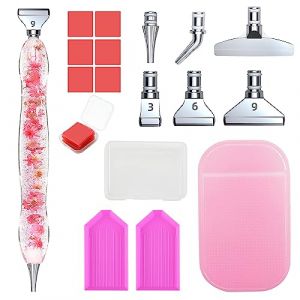 Vegena Stylo Diamond Painting, Diamond Painting Accessoires Stylo avec 6 Styles de Forets M&eacute;talliques Rempla&ccedil;ables, Outil de Peinture Diamant pour Adultes Enfants D&eacute;butant Diamant Peinture Broderie (MOTTIA FACING LIMITED, neuf)