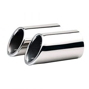 Top-Longer 2x Tuyau d’Echappement Embout D'Échappement Silencieux Embout de Pot D’échappement En Acier Inoxydable Poli et Chromé Plug & Play (Top-Longer online store, neuf)